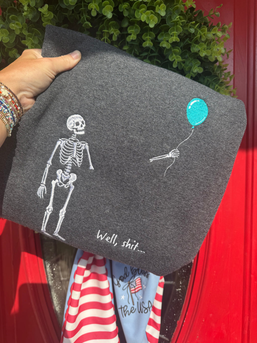 Skeleton funny sweatshirt
