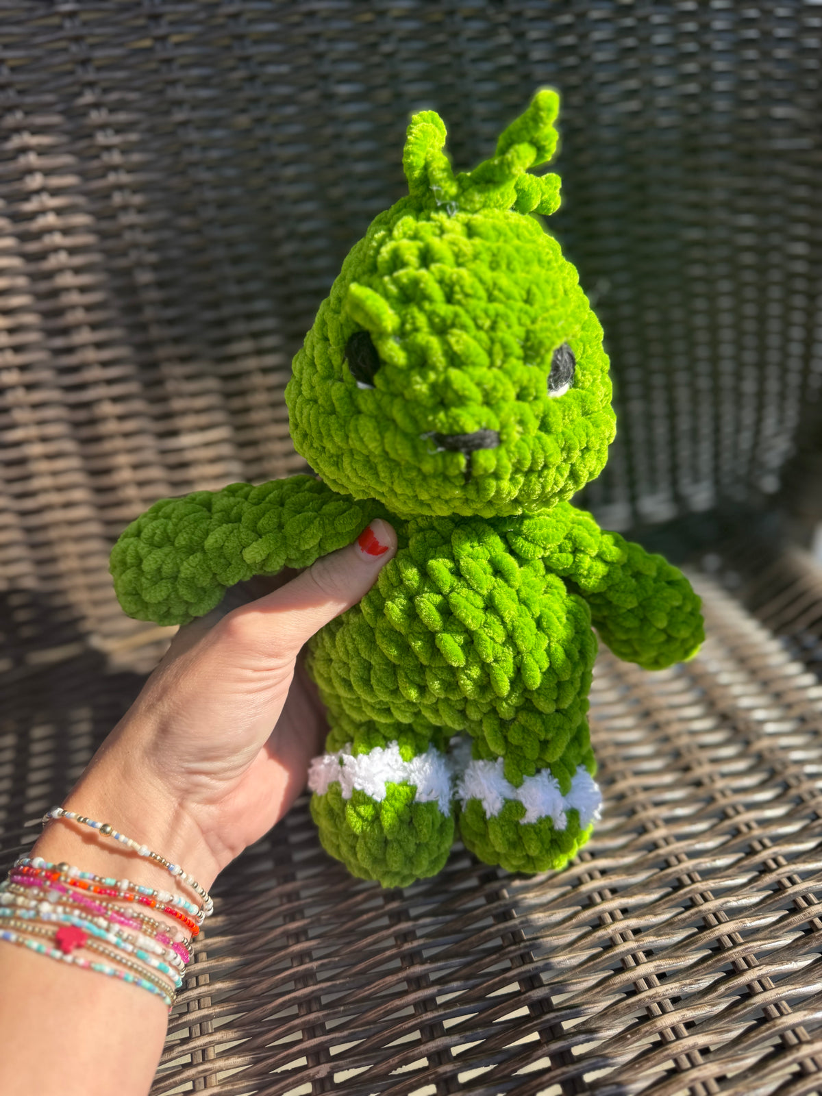 Green Guy Inspired Crochet Plush, Grinch