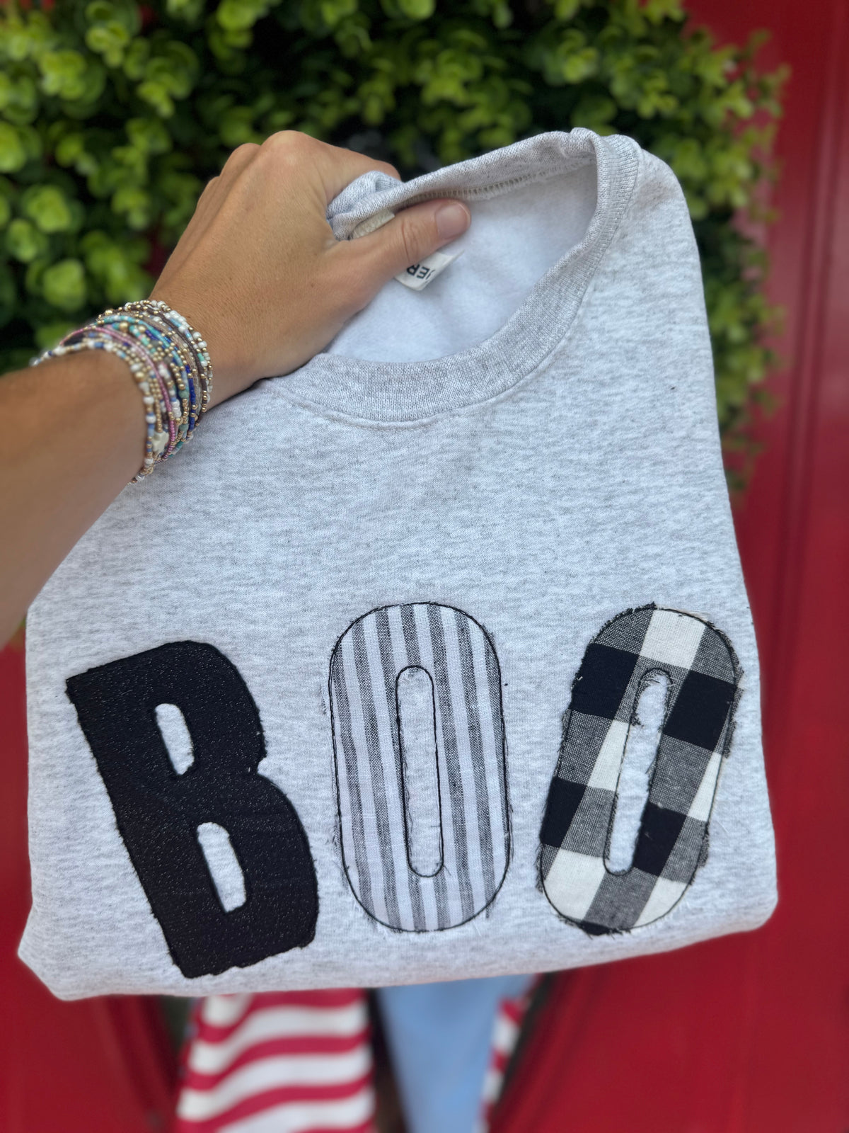 Boo embroidered sweatshirt