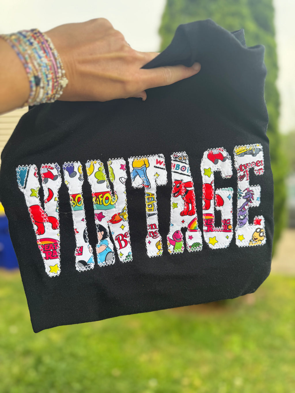 Vintage Embroidered Appliqué Short Sleeve Shirt