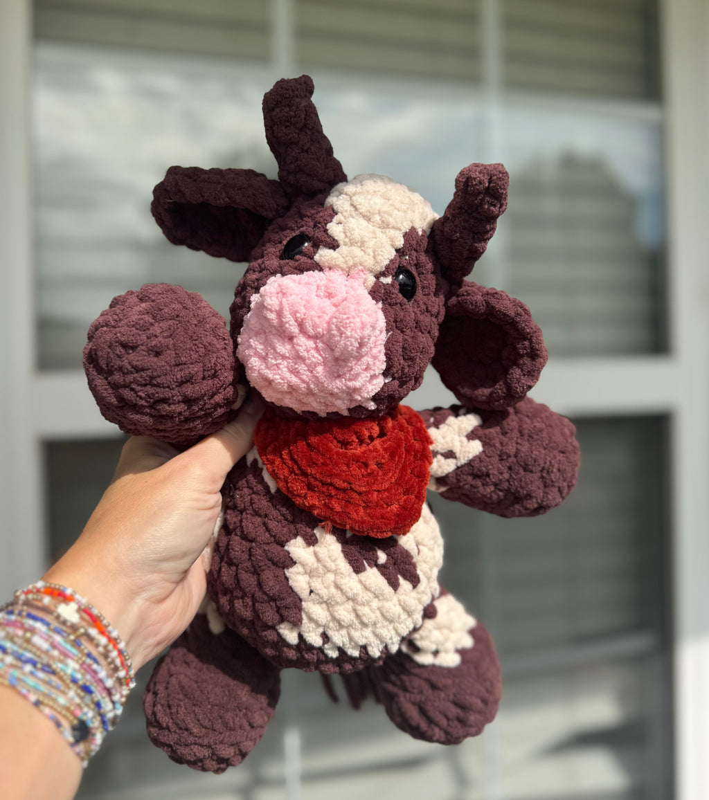 Cow crochet plush