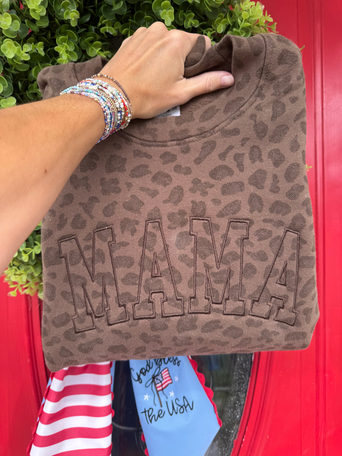 CUSTOM Leopard embroidered sweatshirt