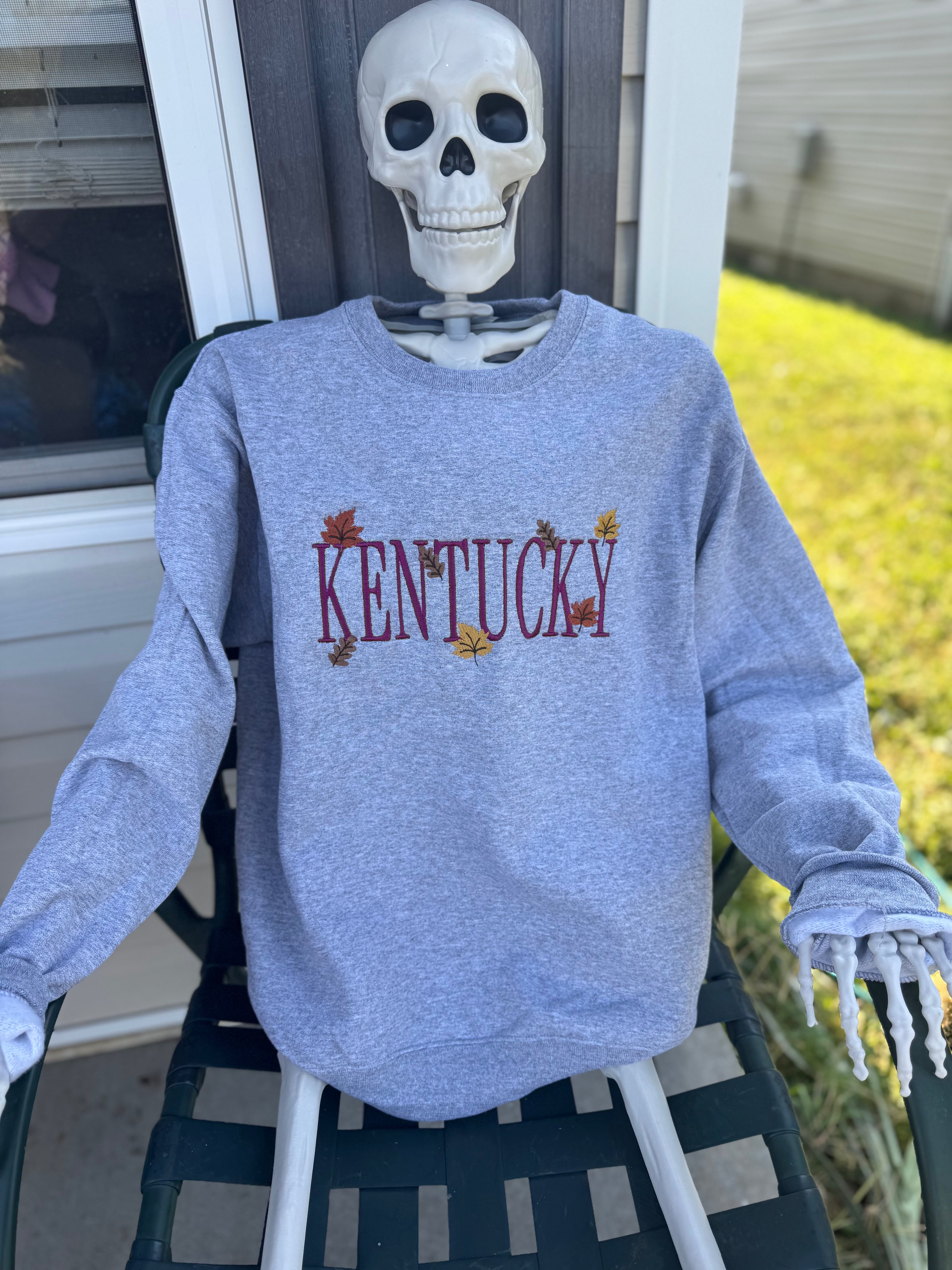 Fall State Embroidered Sweatshirt