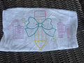 Fun School Supplies Embroidered short sleeve shirt