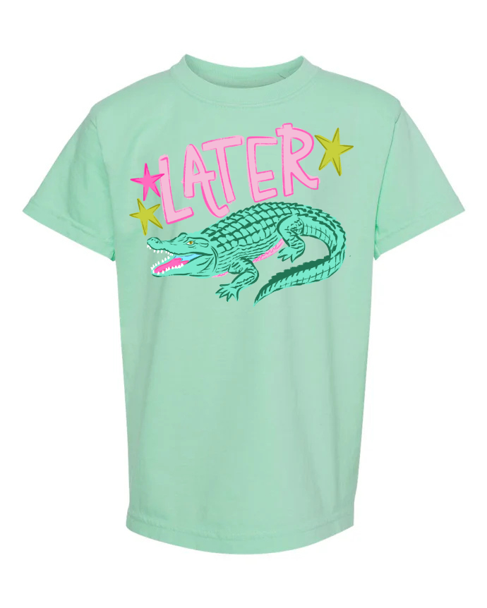 Later Gator, After While Crocodile short sleeve shirt, FRONT AND BACK DESIGN