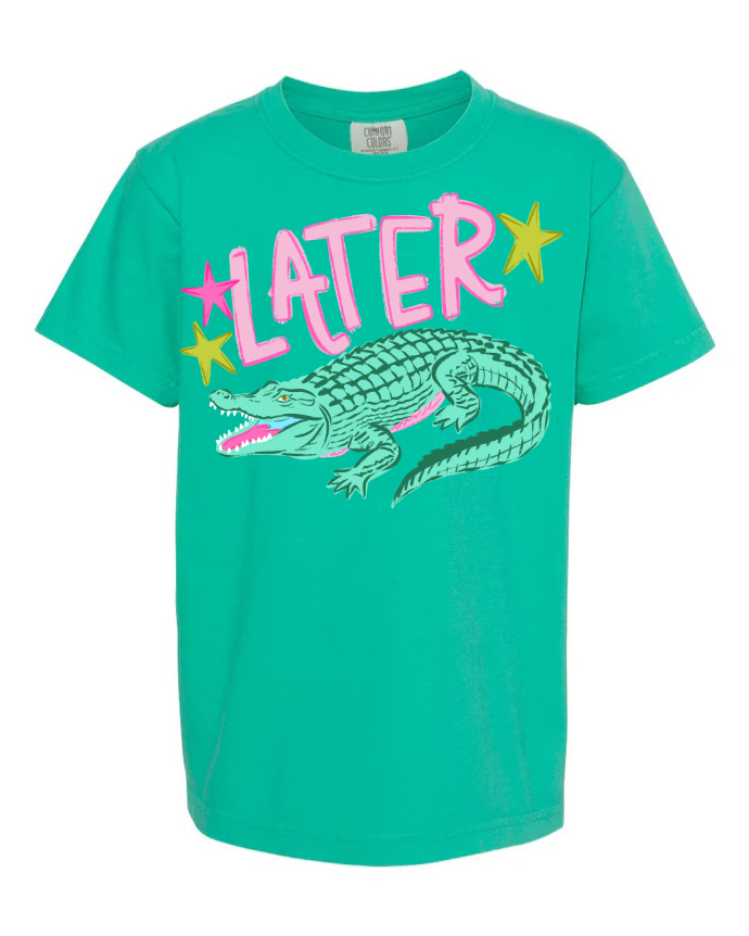Later Gator, After While Crocodile short sleeve shirt, FRONT AND BACK DESIGN