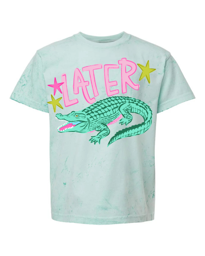 Later Gator, After While Crocodile short sleeve shirt, FRONT AND BACK DESIGN