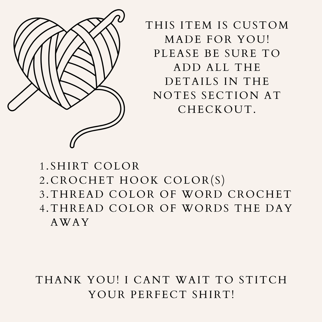 Crochet the day away Custom Embroidered Short Sleeve Shirt